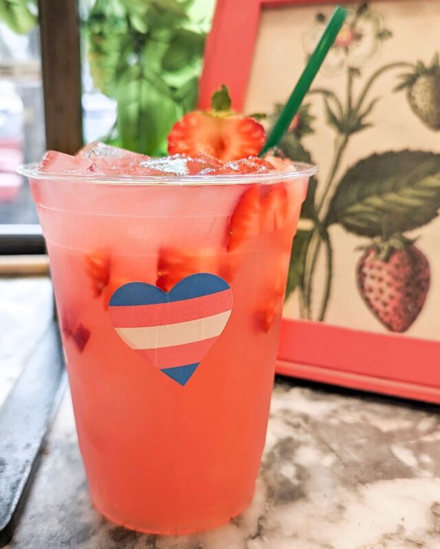 Presenting "West Seattle Pride Lemonade"!

A fresh twist on a classic Arnold Palmer, The West Seattle Pride Lemonade is topped with strawberry-raspberry herbal iced tea and rich rose flower syrup and served iced with a strawberry garnish.

$3 from the sale of each drink will be donated to the Lavender Rights Project. They work tirelessly to "elevate the power, autonomy, and leadership of the Black intersex & gender diverse community through intersectional legal and social services".